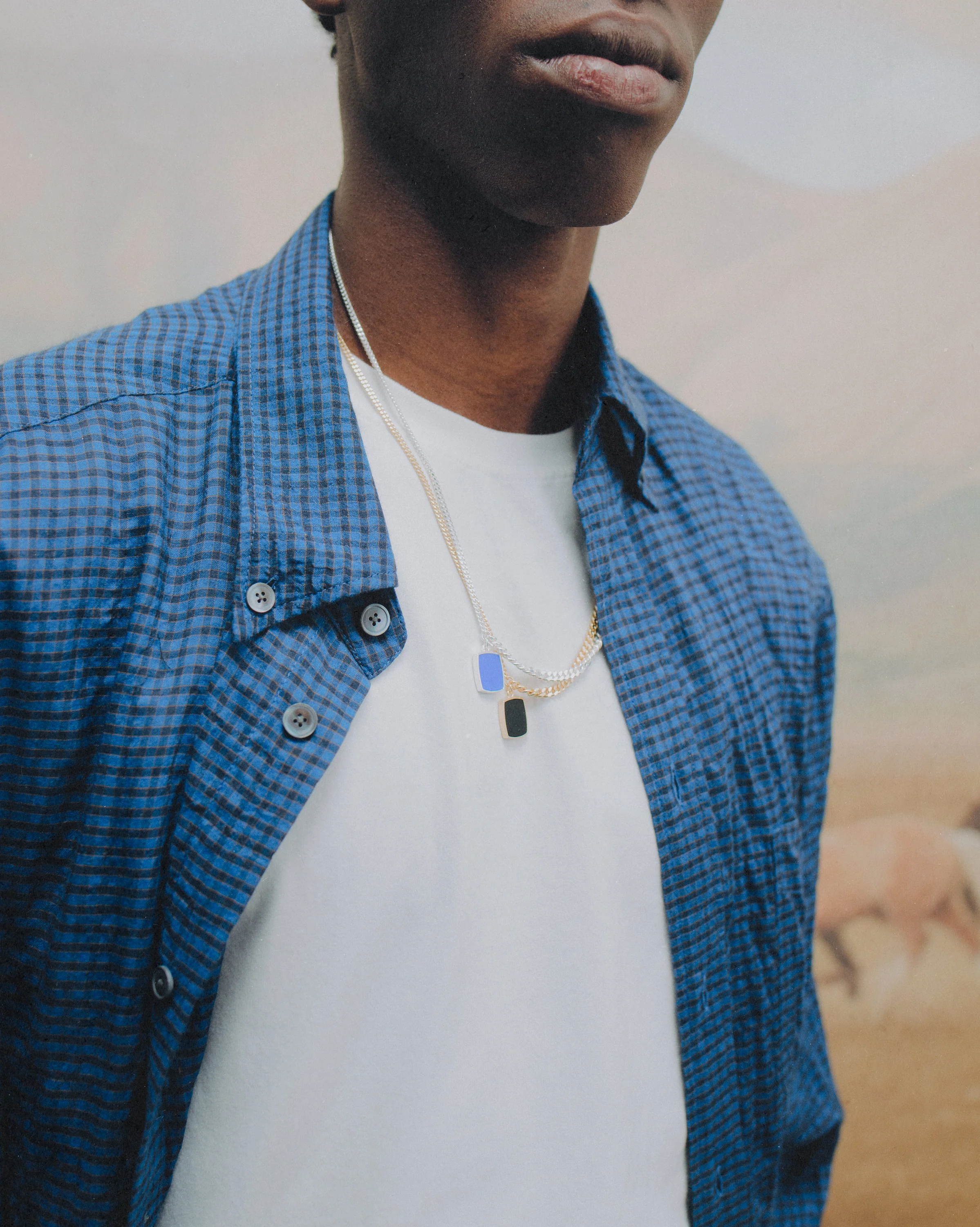 YIN YANG NECKLACE WITH STONE - Image 2